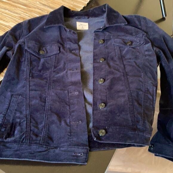 EUC black velvet jacket with metal rivet button M - Picture 1 of 3